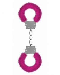 Shots Toys Pleasure Handcuffs Furry Pink - Pink -