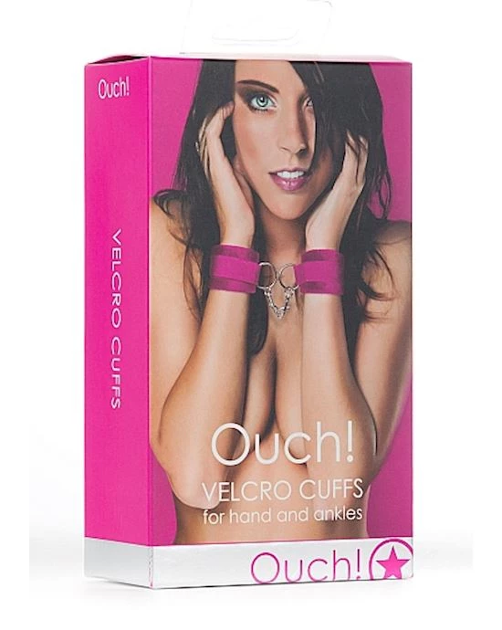 Shots Toys Velcro Cuffs Pink - Black - - Image 2