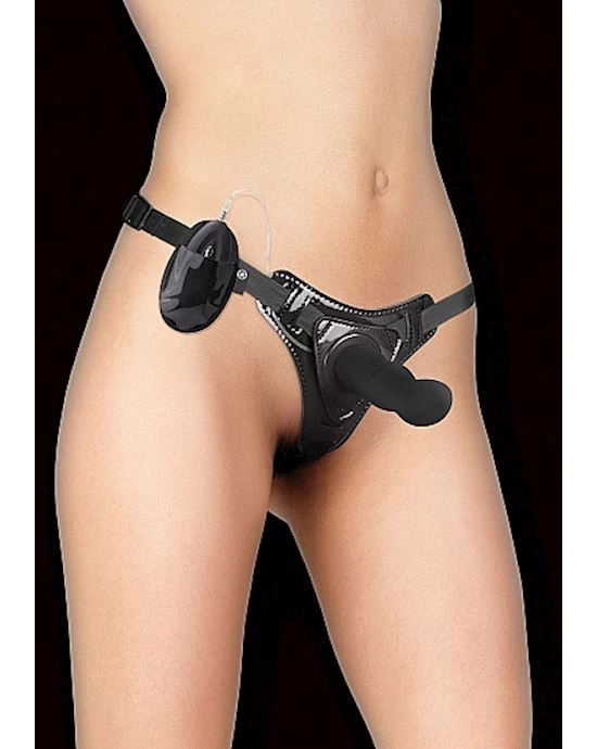 Touche Vibrating Delight Strap-on - Black -