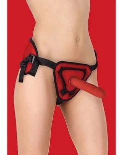 Ouch Deluxe Silicone Strap On 8 Inch - Red