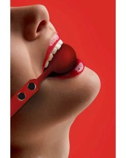 Shots Toys Silicone Ball Gag - Red - One Size