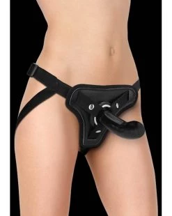 Shots Toys Adjustable Strap-on Set - Black - 6 Inch