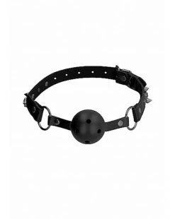 Shots Toys Ouch! Skulls And Bones - Breatheable Ball Gag - Black - One Size