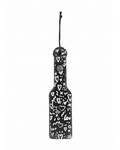 Shots Toys Printed Paddle - Love Street Art Fasion - Black