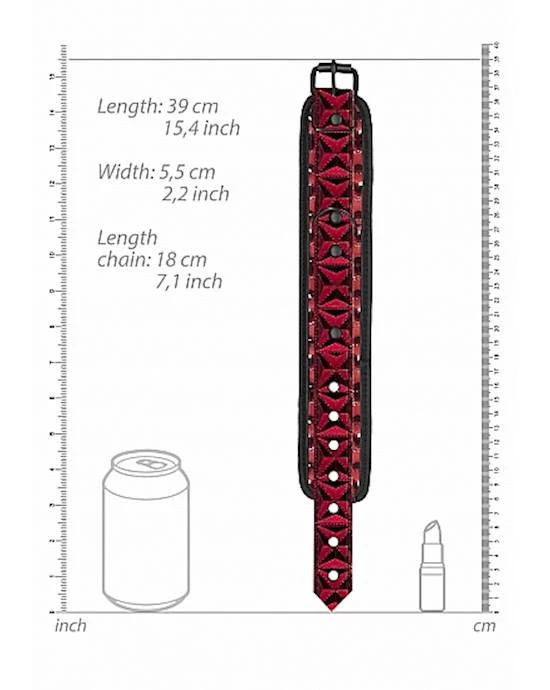 Shots Toys Luxury Ankle Cuffs - Burgundy - Image 4