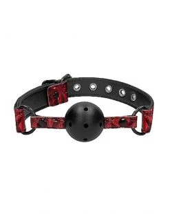 Shots Toys Breathable Luxury Ball Gag - Burgandy