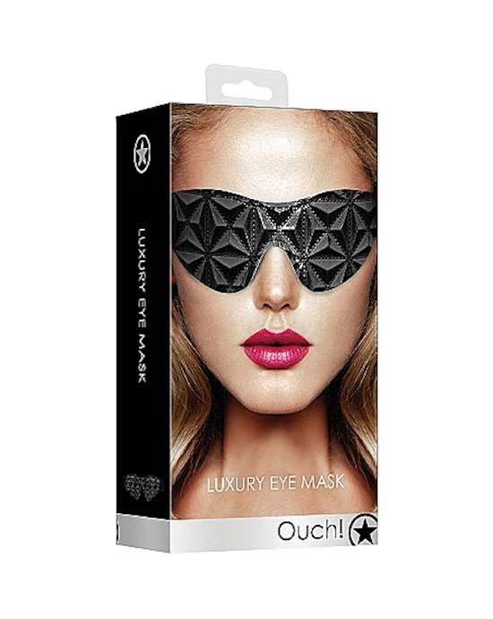 Shots Toys Luxury Eye Mask- Black - Black - Image 2