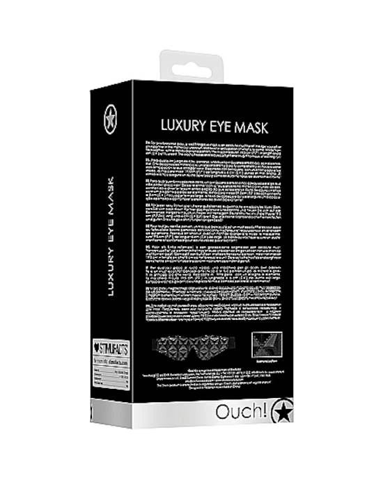 Shots Toys Luxury Eye Mask- Black - Black - Image 3