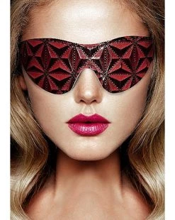 Shots Toys Luxury Eye Mask- Burgundy - Burgandy