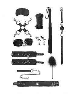 Shots Toys Intermediate Bondage Kit- Black - Black