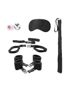 Shots Toys Bed Post Bindings Restraining Kit- Black - Black