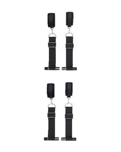 Shots Toys Door Restraint Set- Black - Black