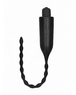 Shots Toys Estim Vibrating Urethral Sounding Plug - Black
