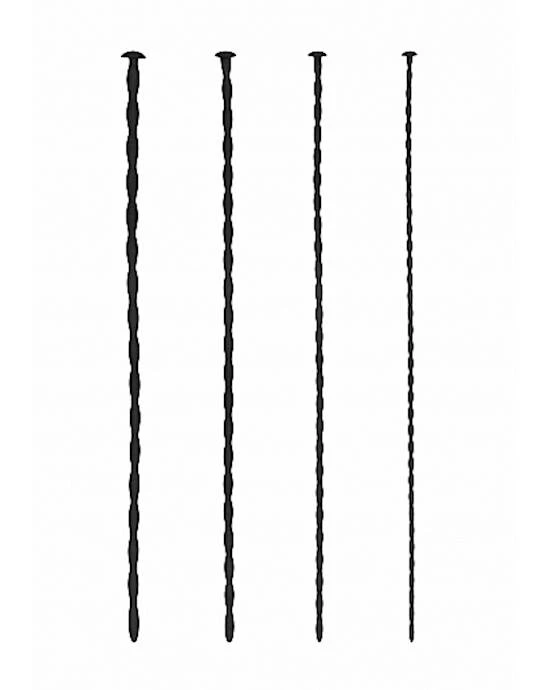 Shots Toys Spiral Screw Plug Set Urethral Sounding - Black