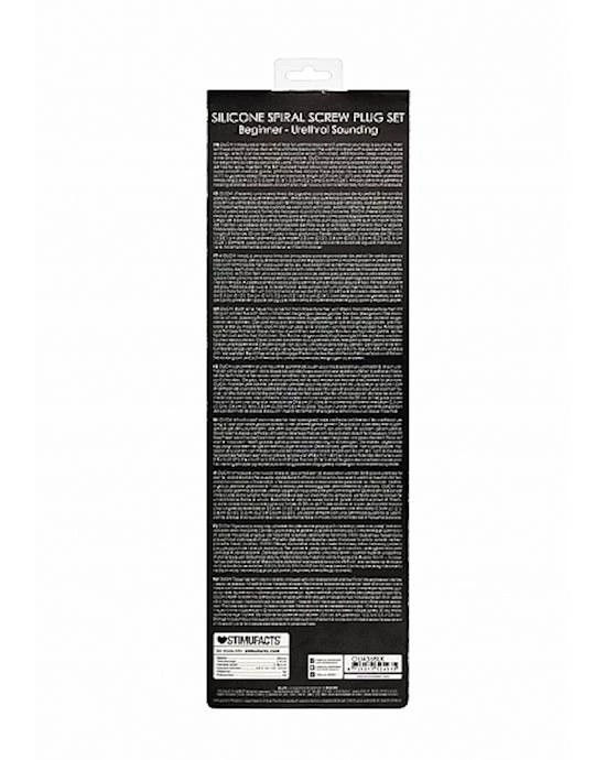 Shots Toys Spiral Screw Plug Set Urethral Sounding - Black - Image 3