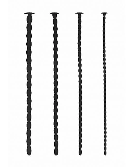 Shots Toys Spiral Screw Plug Set Urethral Sounding - Black