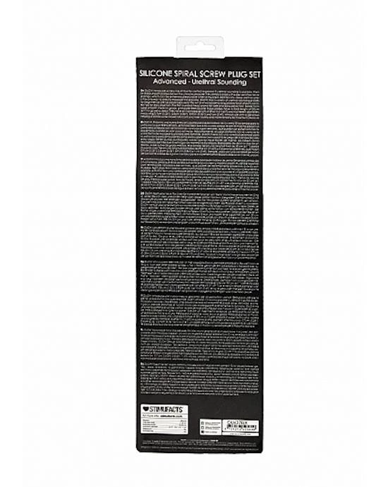 Shots Toys Spiral Screw Plug Set Urethral Sounding - Black - Image 3