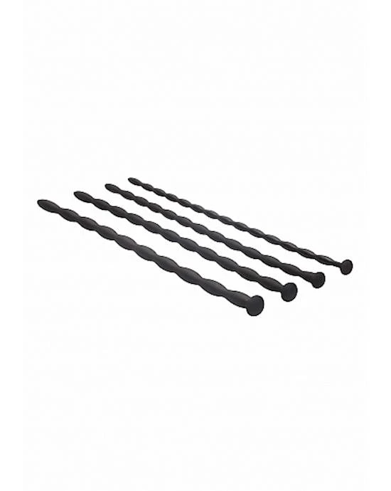 Shots Toys Spiral Screw Plug Set Urethral Sounding - Black - Image 5