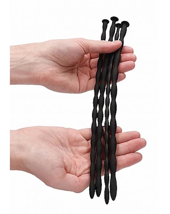 Shots Toys Spiral Screw Plug Set Urethral Sounding - Black - Image 6