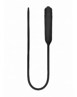 Shots Toys Vibrating Bullet Plug Extra Long - Black