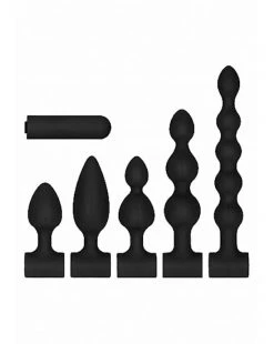 Shots Toys Silicone Usb-rechargeable Anal Set - Black