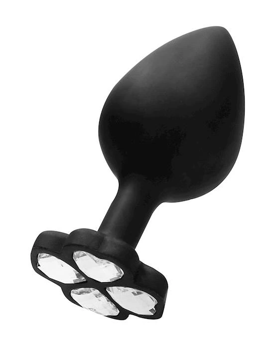 Shots Toys Lucky Diamond Butt Plug - 3.8 Inch - Black - 3.8 Inch