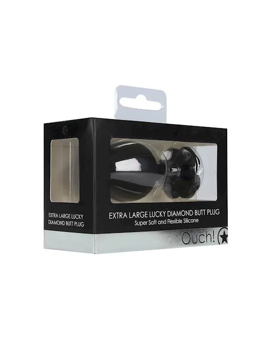 Shots Toys Lucky Diamond Butt Plug - 3.8 Inch - Black - 3.8 Inch - Image 5