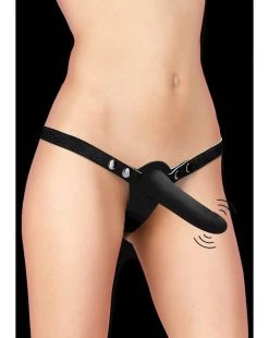 Shots Toys Vibrating Silicone Strap-on - Adjustable - Black - O/s