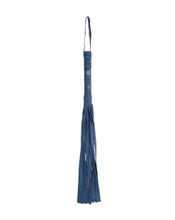 Shots Toys Denim Flogger - Roughened Denim Style - Blue - One Size