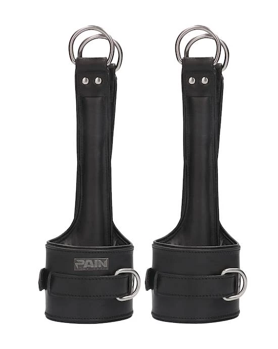 Shots Toys Suspension Wrist Bondage Cuffs - Black - One Size - Image 2